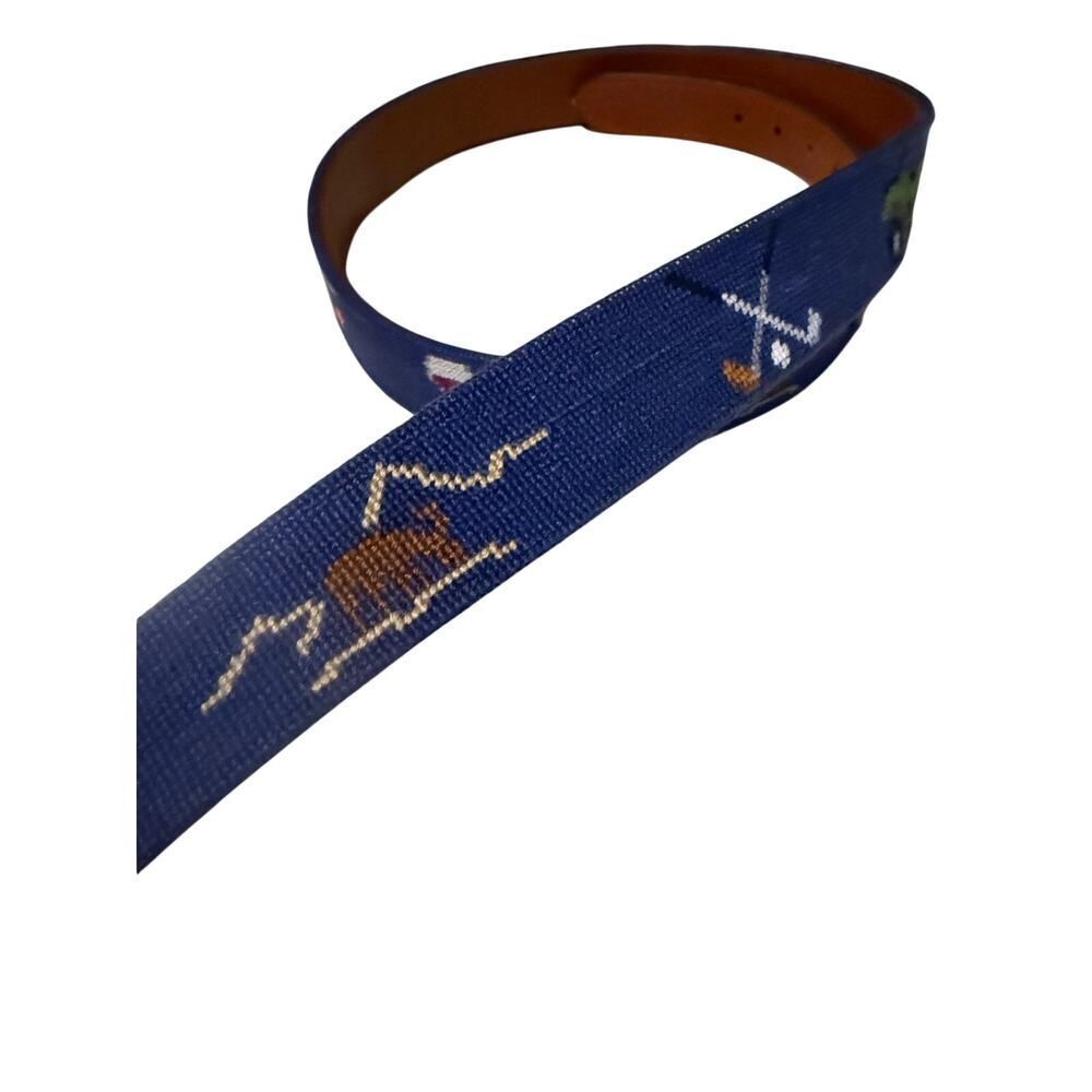Smathers & Branson Needlepoint Cornerstone Club Belt Men’s Sz. 40